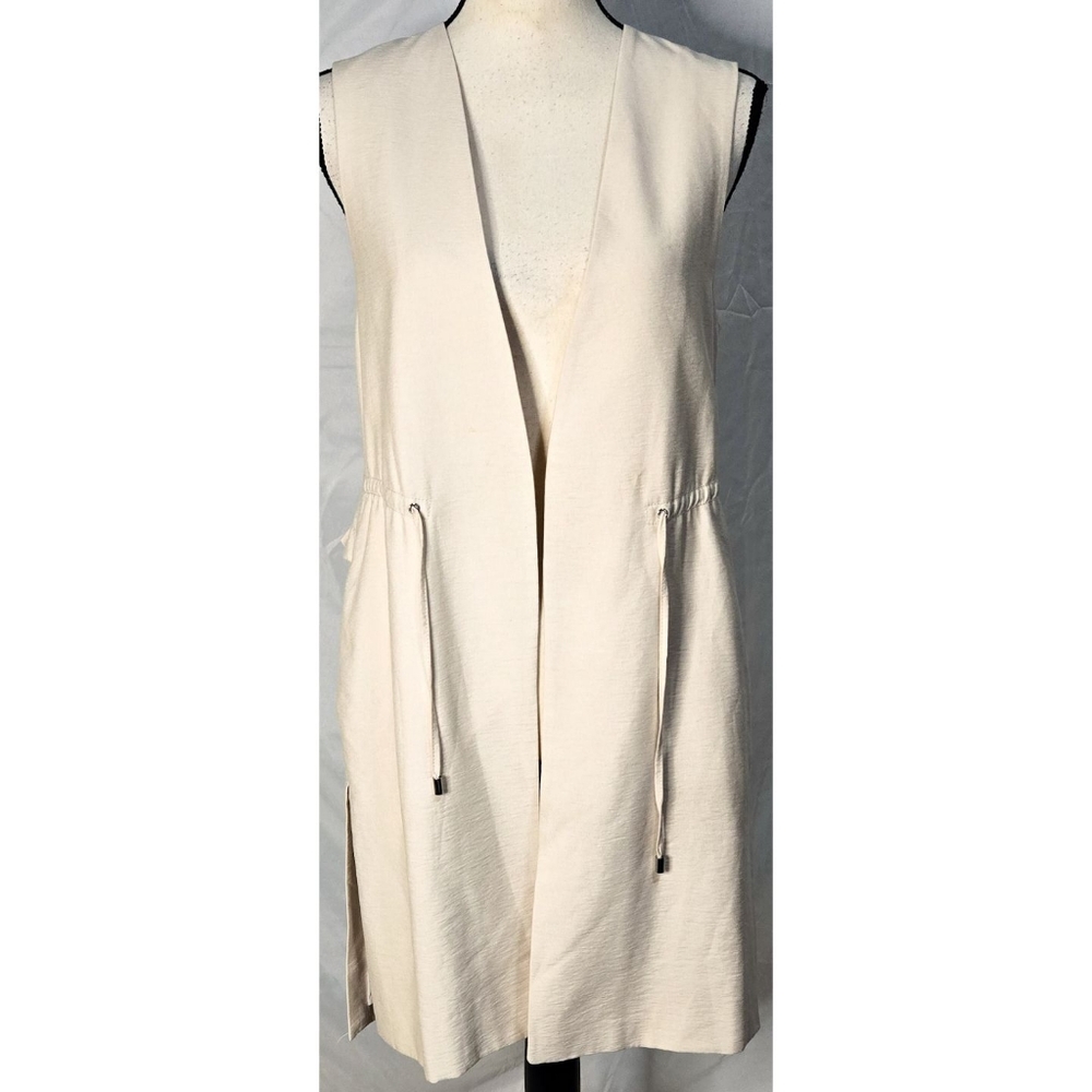 Club Monaco Vest Beige Drawsting Pockets
